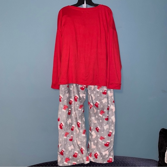 BearPaw 2-Piece Teddy Bear in Heart Pajama Set with Fleece Pants Size 2X - Picture 9 of 10